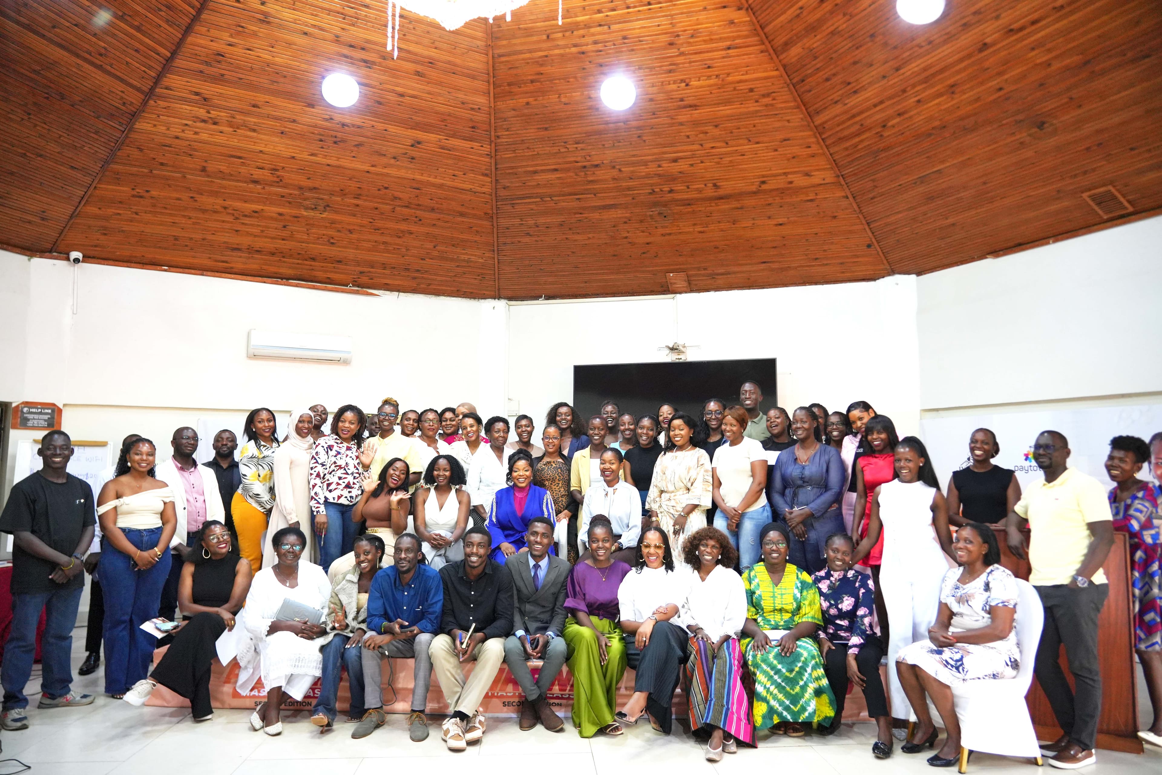 Happy leading an Airbnb masterclass session in front of attendees.